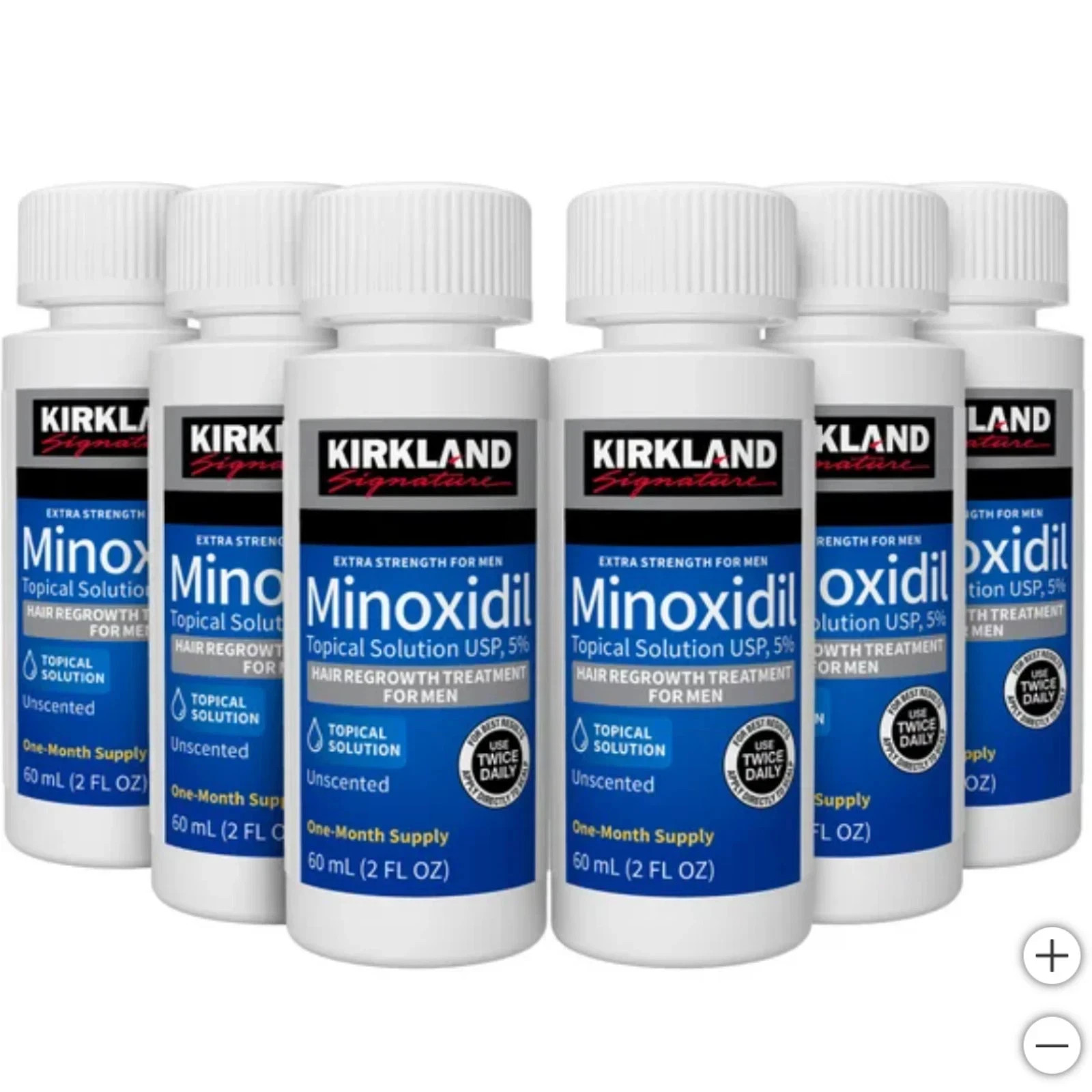 Kirkland Minoxidil 5% Extra Strength Men 6 Month Supply Hair Regrowth Topical