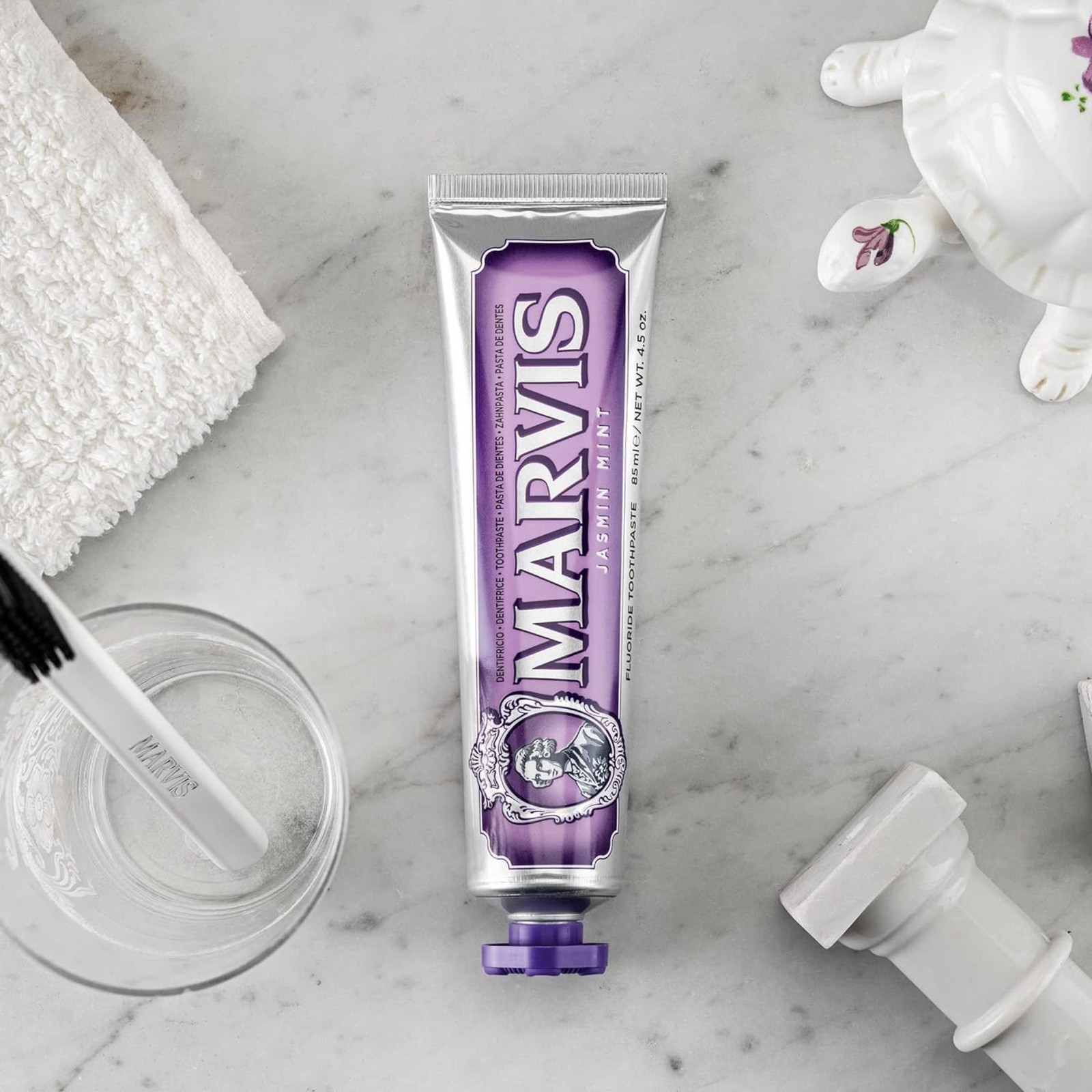 Marvis Toothpaste Whitening Mint, Licorice Sinuous Lily Vegan Cruelty-Free 85 ml