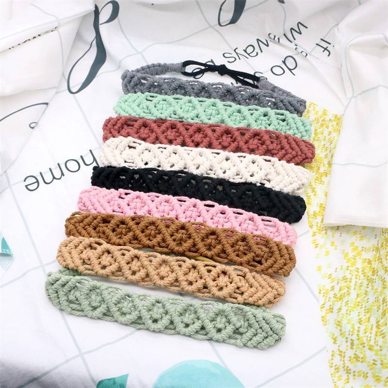 Adult Hair Accessories Boho Chic intertwine Turban Solid Color Head Band