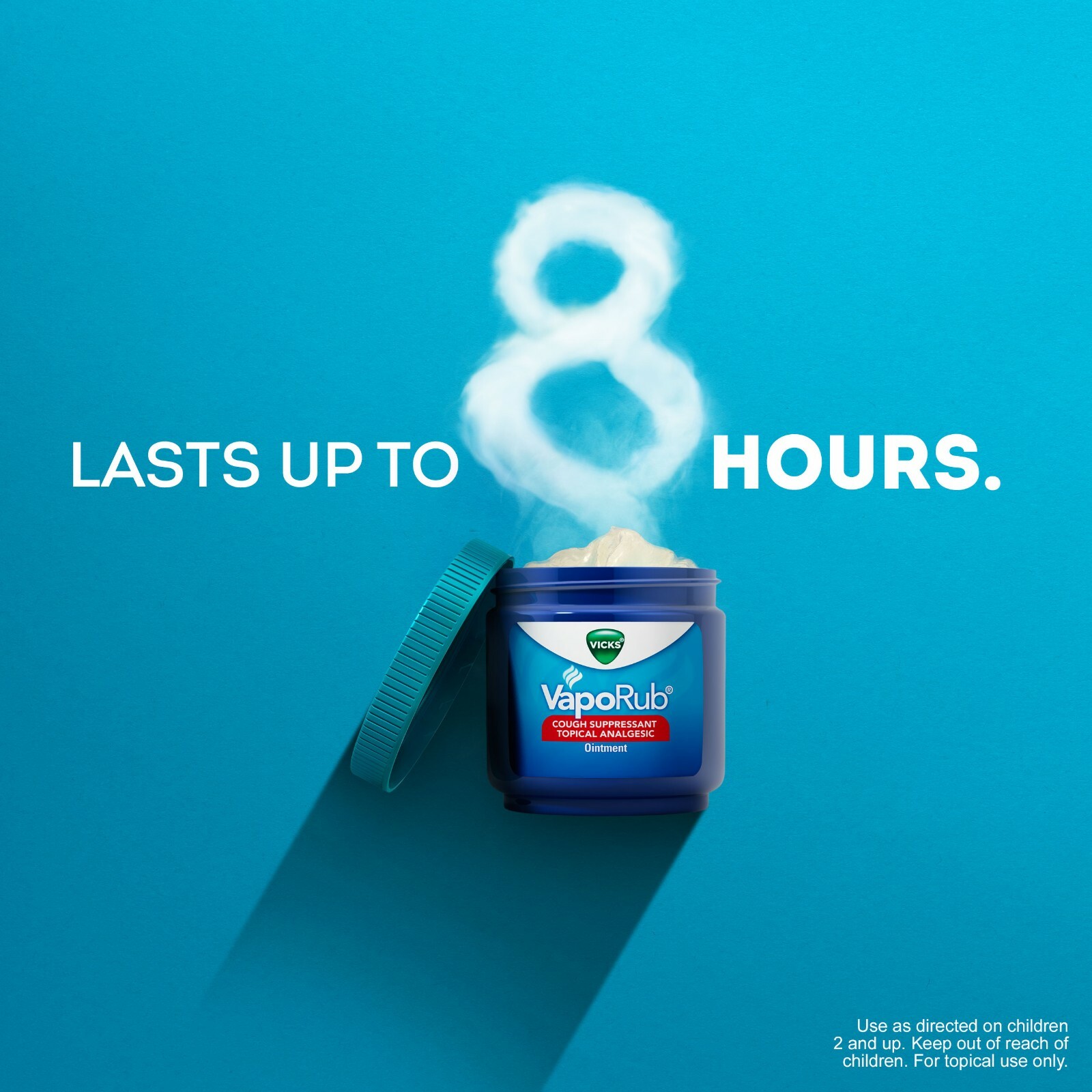 Vicks VapoRub Cough Suppressant Topical Analgesic Ointment 1.76 oz