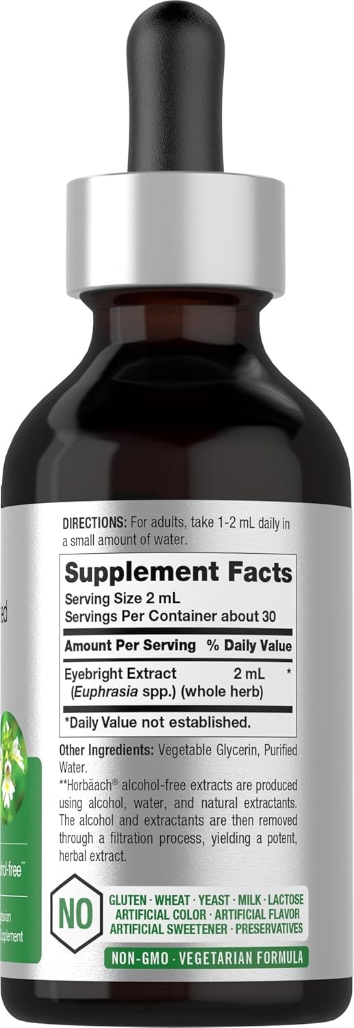 Eyebright Herb Liquid Extract | 2 fl oz | Alcohol Free | by Horbaach
