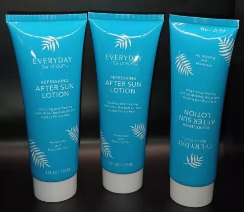 After Sun Lotion Treatment Skin Soother Tan Extender Everyday Unsun 4 oz 3 PACK