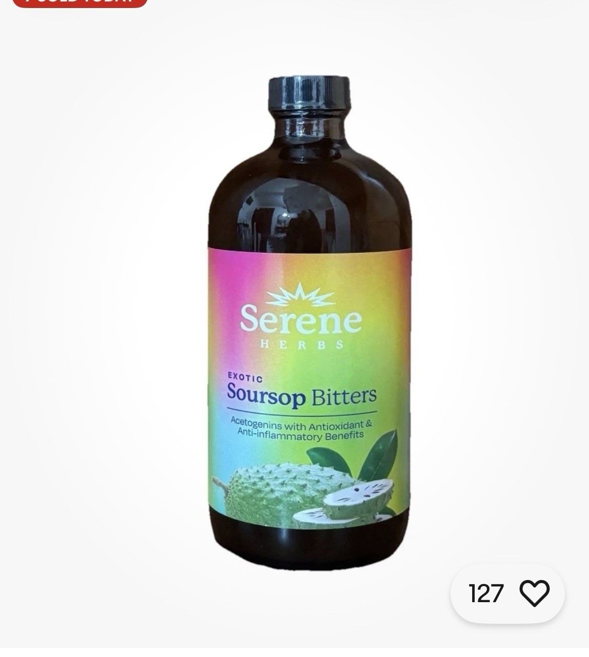 Soursop Bitters Pure 16 oz 100% Natural Detox Herb