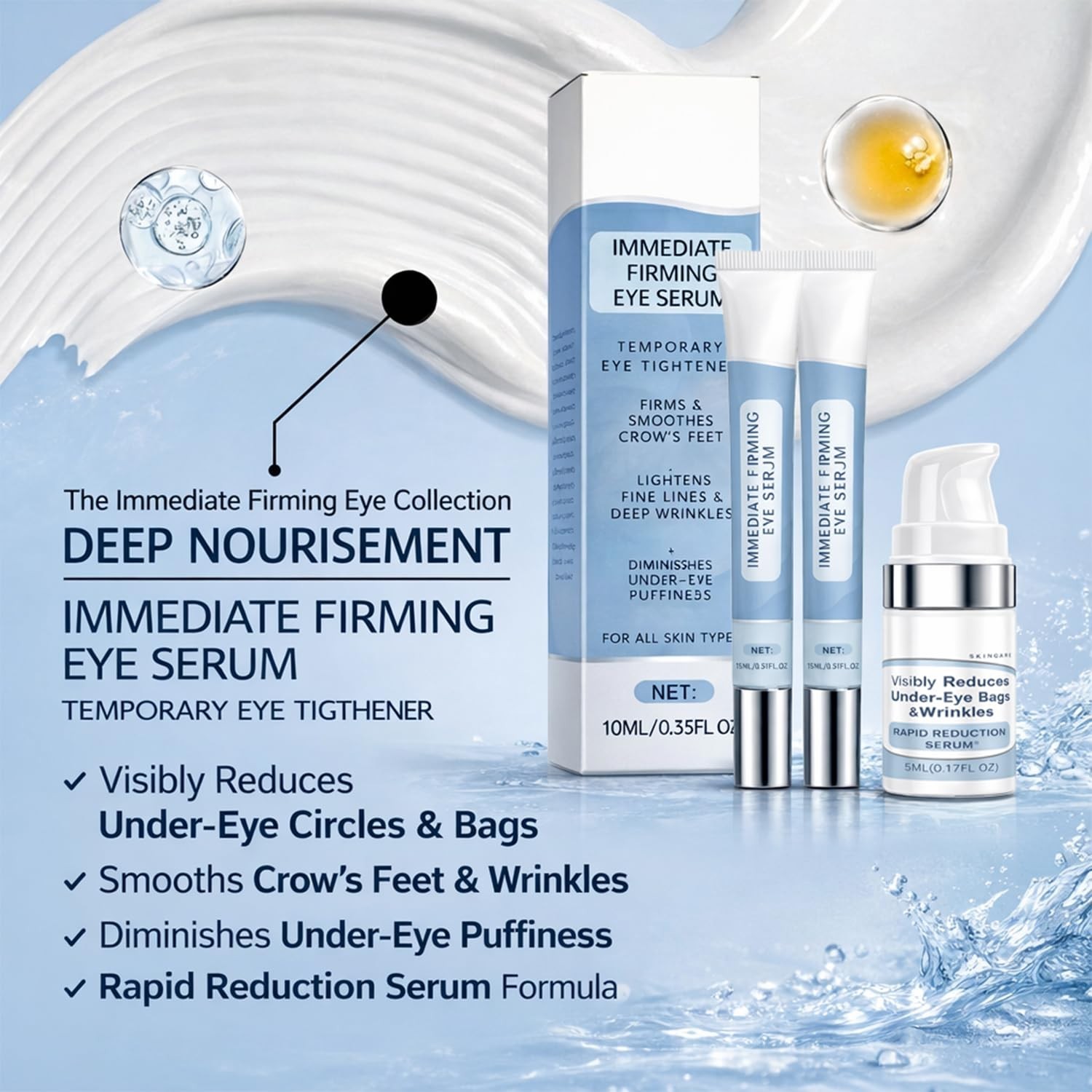 Natural Eye Serum for Firming & Dark Circle Reduction – Daily Anti-Aging Care