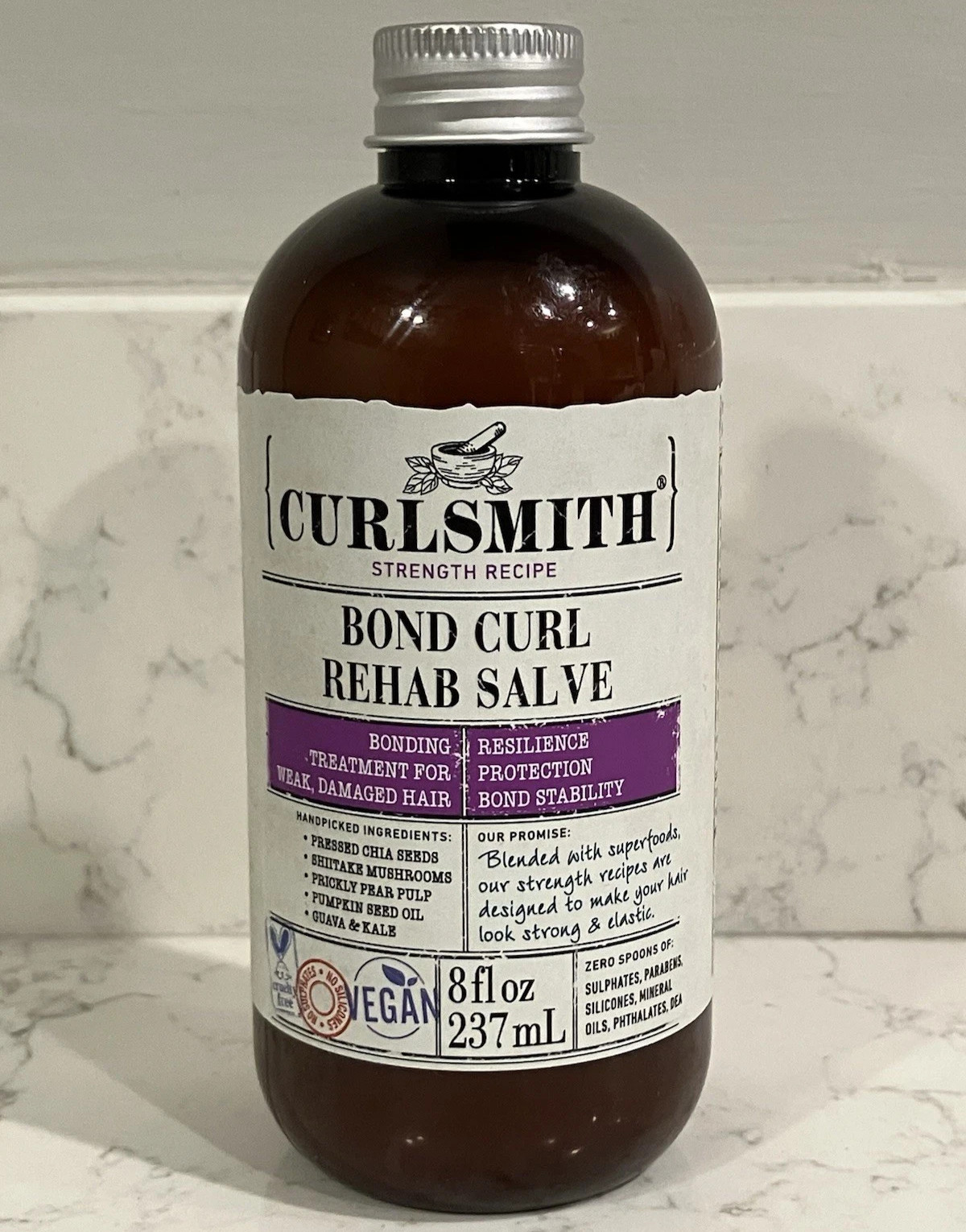 CURLSMITH Bond Curl Rehab Salve Bonding Treatment for Damaged Hair ~ 8 fl oz NEW