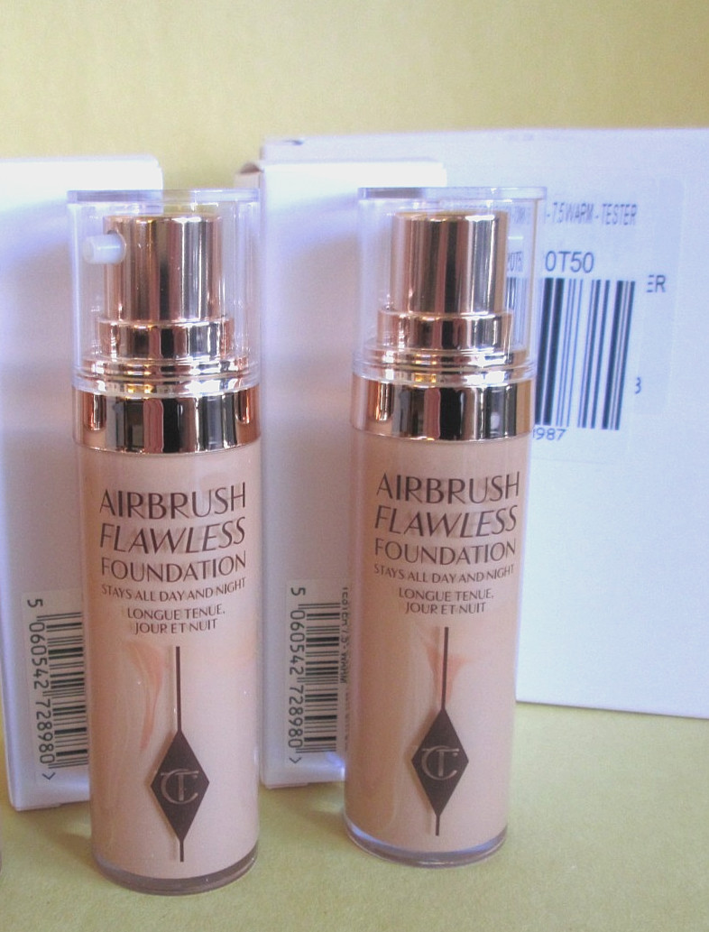 2 SET 7.5 WARM AIRBRUSH FLAWLESS FOUNDATION CHARLOTTE TILBURY 20ML 0.67OZ EACH