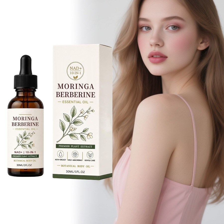1-5PCS Moringa Berberine Oil Essential Body Massage Firming Body Oil 30ml ~20OFF