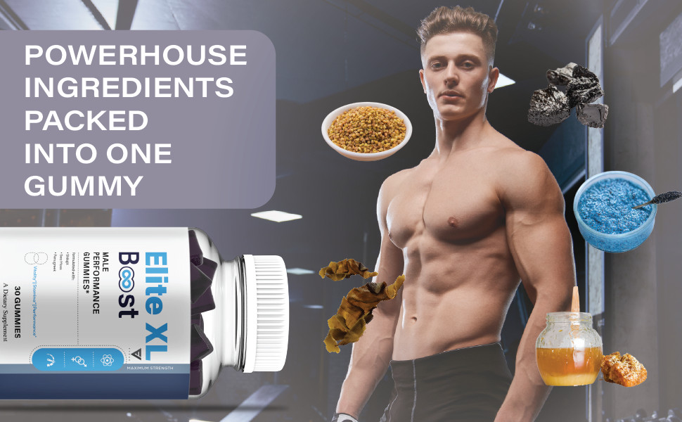 (2 Pack) Elite XL Boost Gummies, EliteXL Boost Male Performance (60 Gummies)