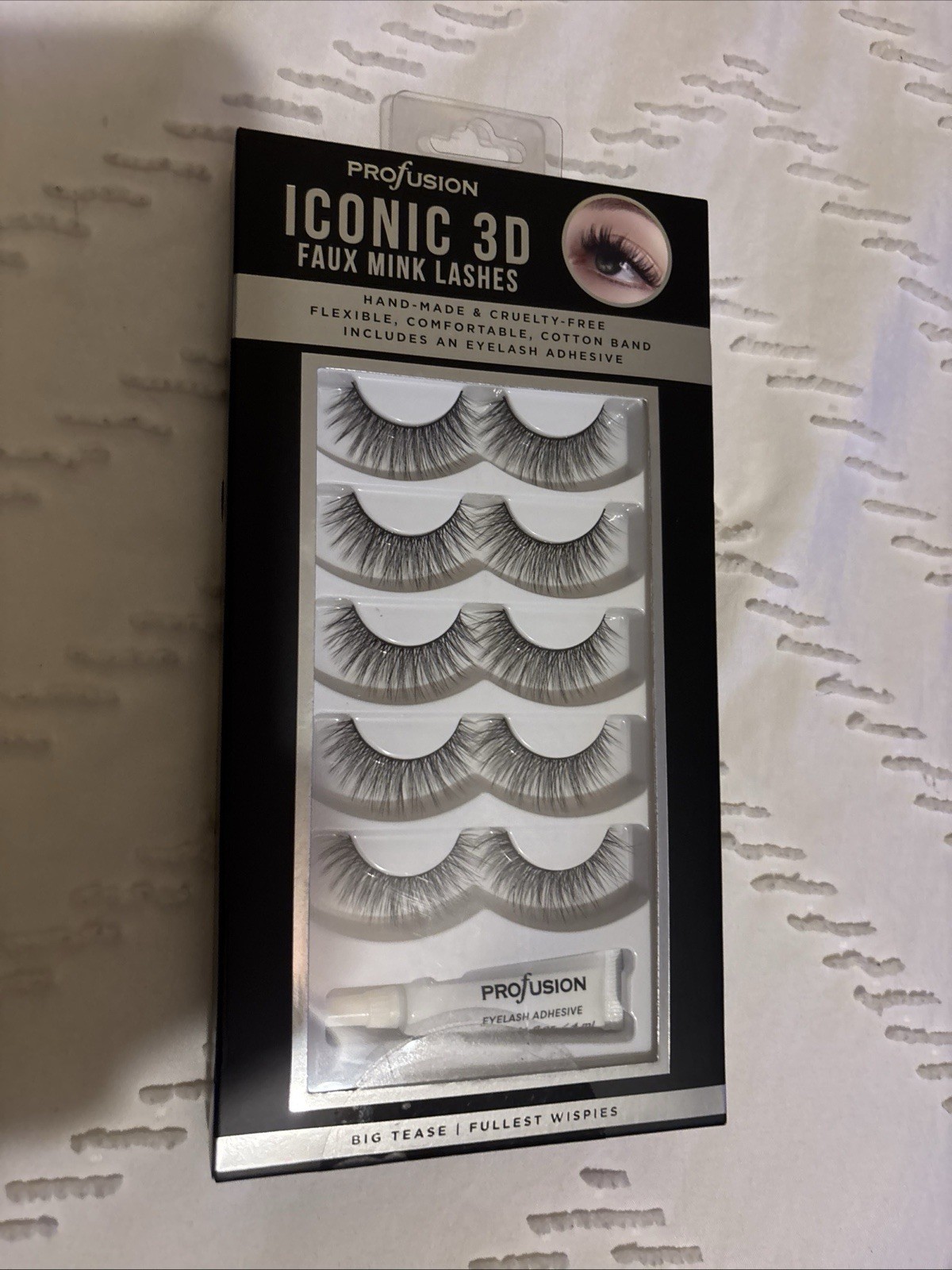 Profusion Iconic 3D Faux Mink Full Volume Black Eyelashes Cruelty-Free
