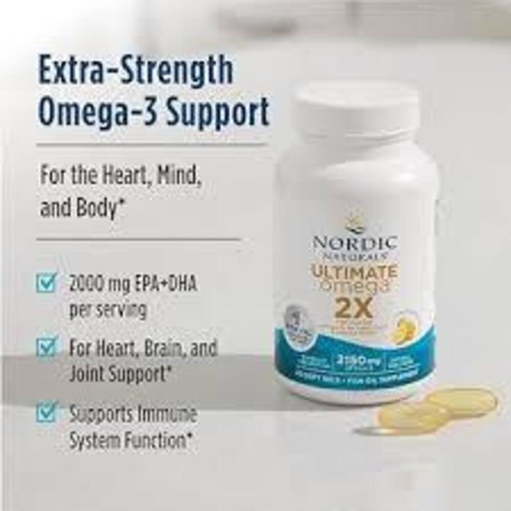 Nordic Naturals Omega 2x Fish Oil Supplement Immune Support 120 Softgels