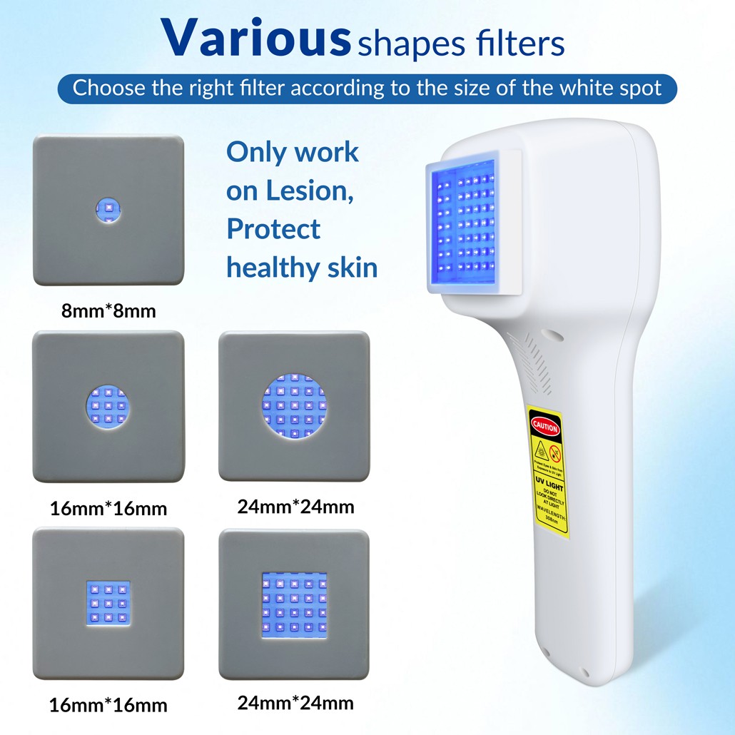 Handheld 308nm UVB Light Phototherapy Device Portable for Eczema Skin Therapy