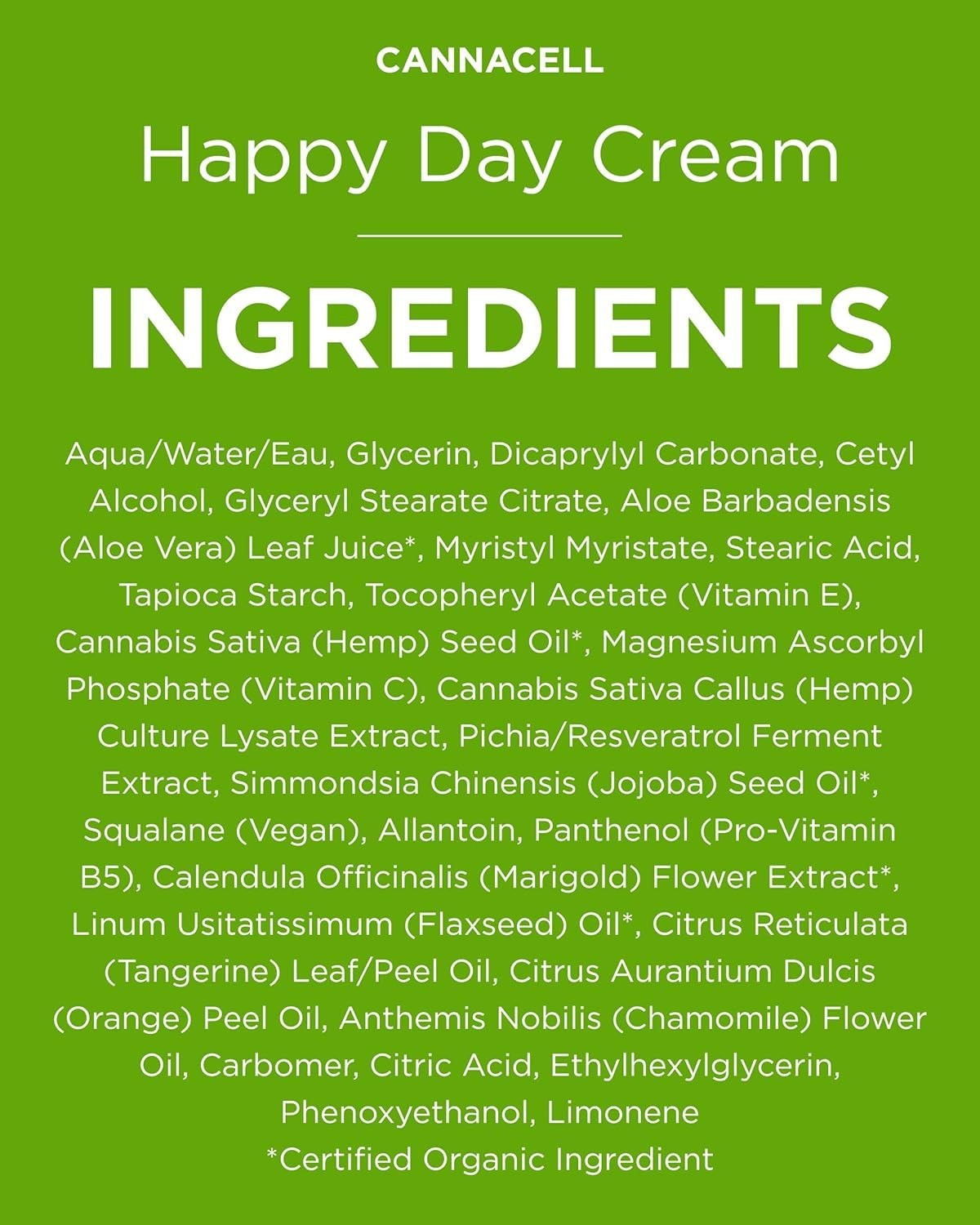CannaCell Happy Day Cream: Hydrating Hemp Face Moisturizer for Glowing Skin