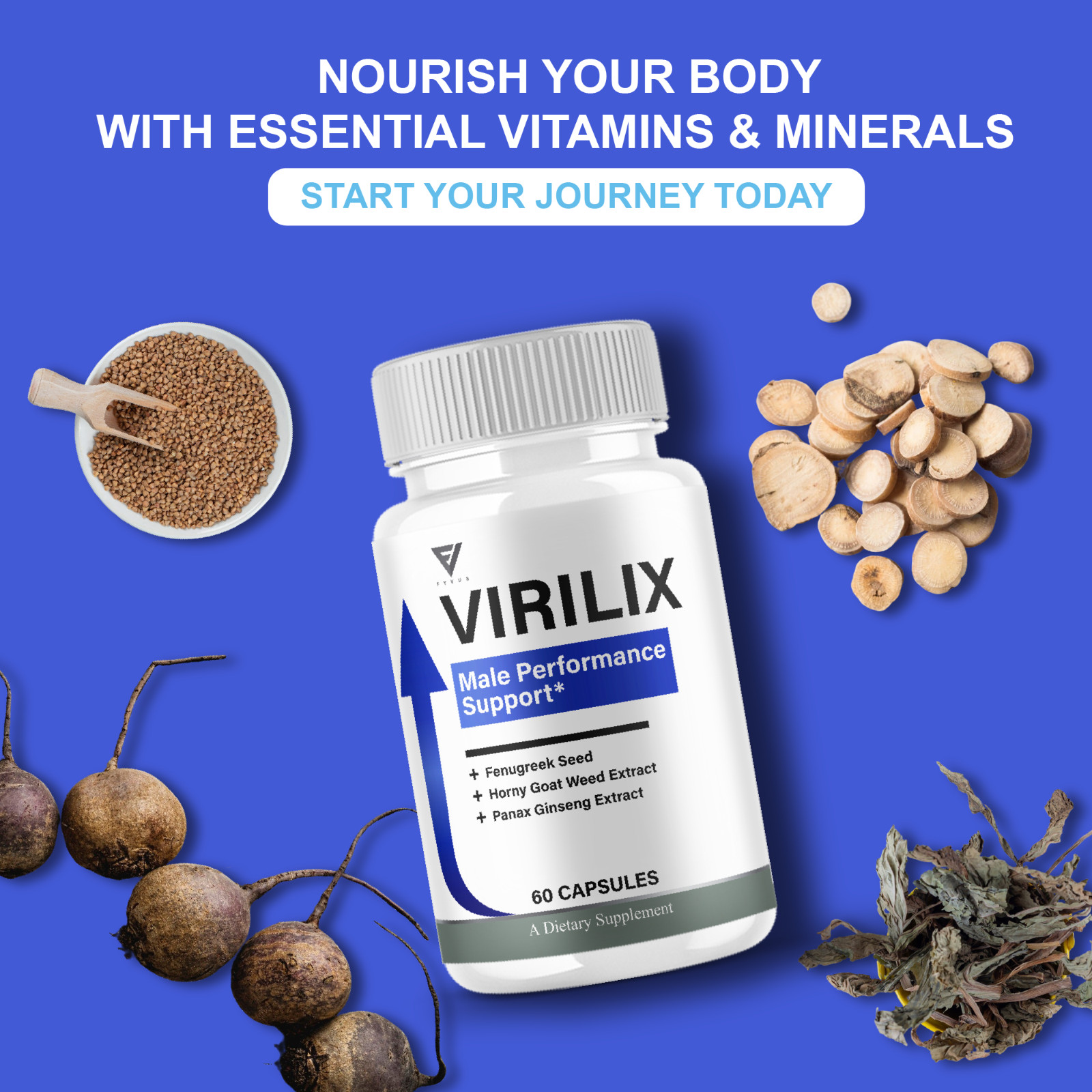 Virilix Premium Performance and Health Management Pills (60 Capsules)