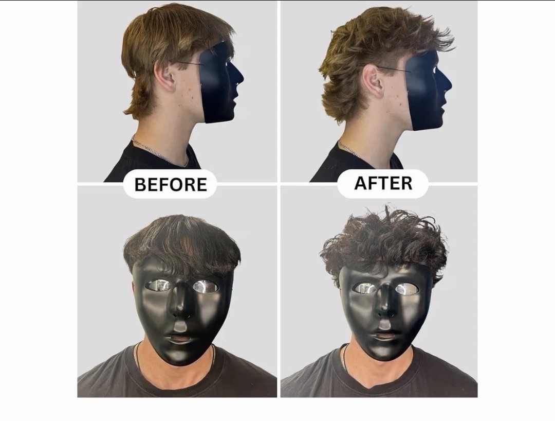 Black Mask Texture Powder for Men, Easy-to-Apply Styling Powder Dry Hair Look-2