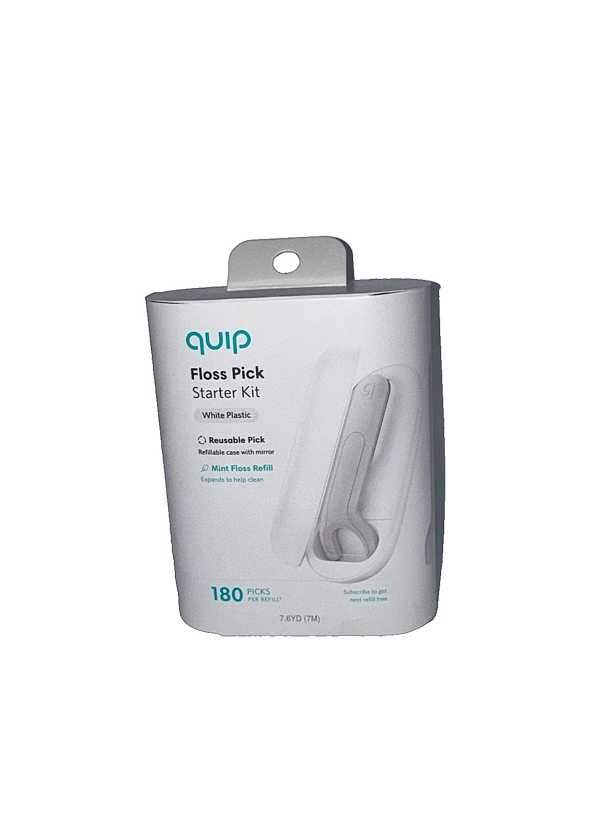 Quip Floss Pick Starter Kit White Plastic Oral Care Set 1ct