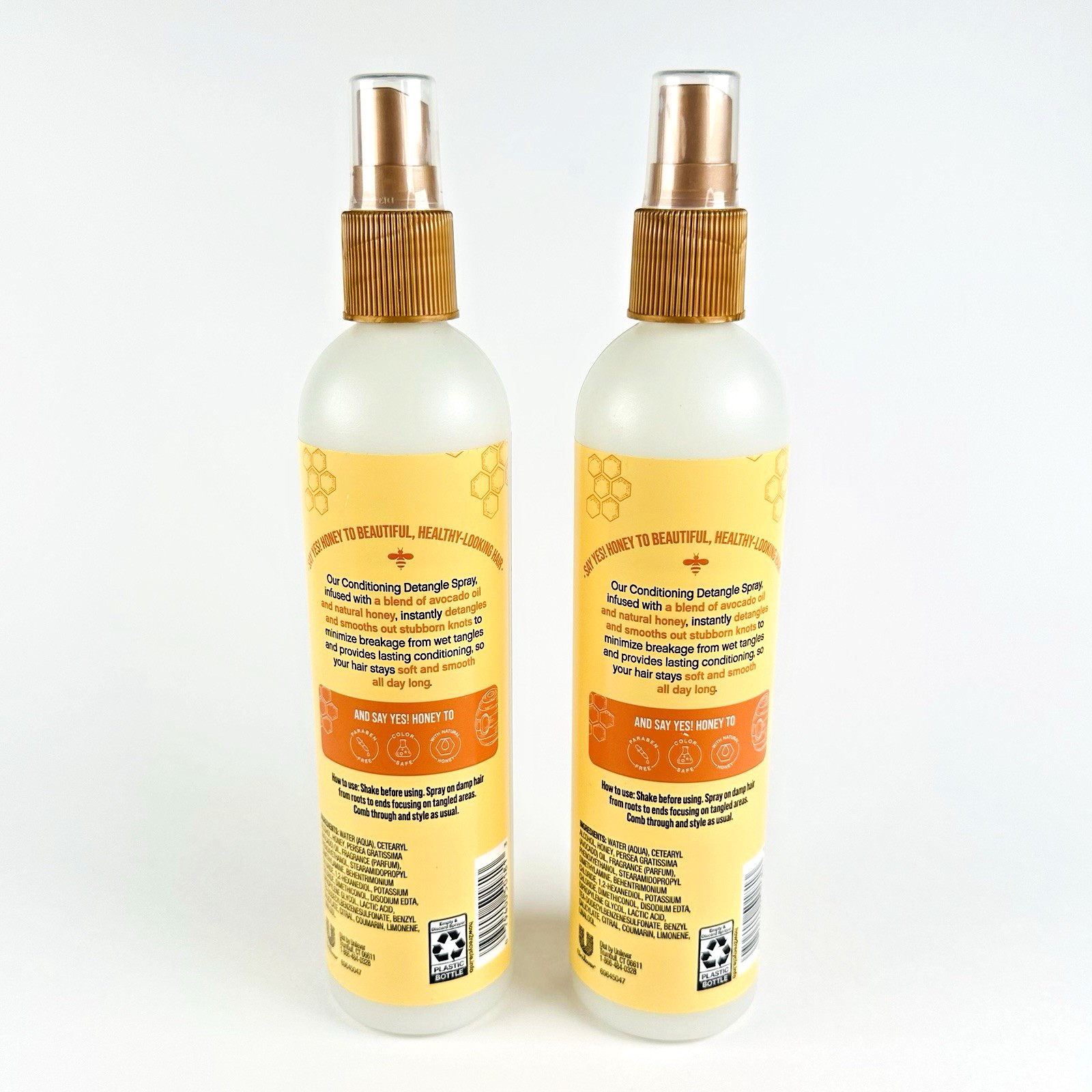 NEW Yes! Honey Conditioning Detangle Spray w/ Natural Honey (10 oz Each) 2 Pack