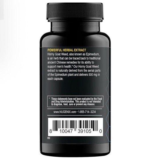 2 – PACK Nugenix Horny Goat Weed 500 mg – 30 Capsules EXP 03/2027