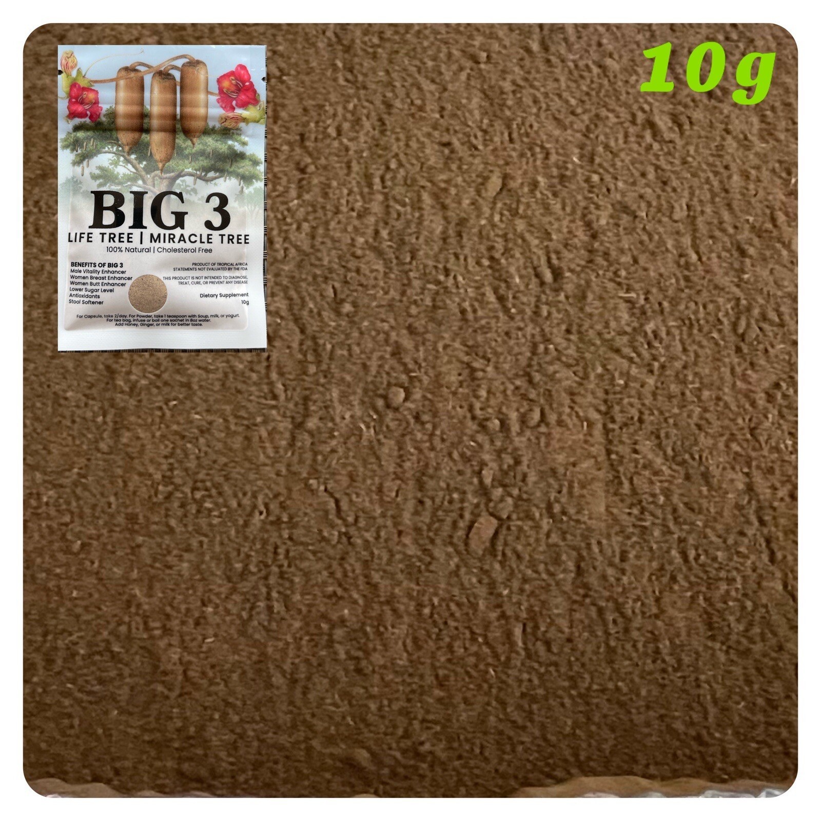 Kigelia Africana Male Enlargement Powder- Female Breast & butt Enhancer 50g