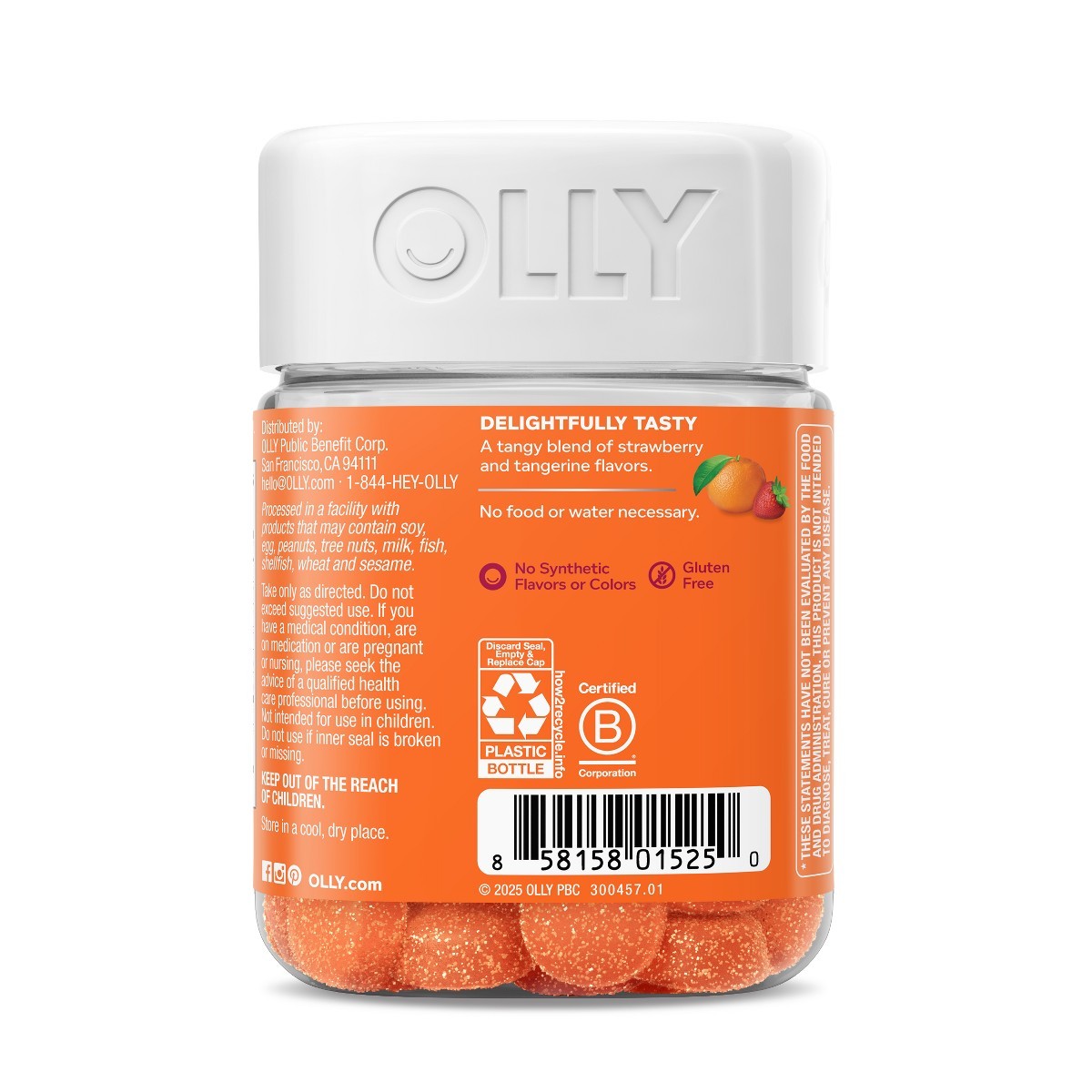 OLLY Laser Focus Gummies – Berry Tangy Tangerine – 36ct: Gluten-Free,