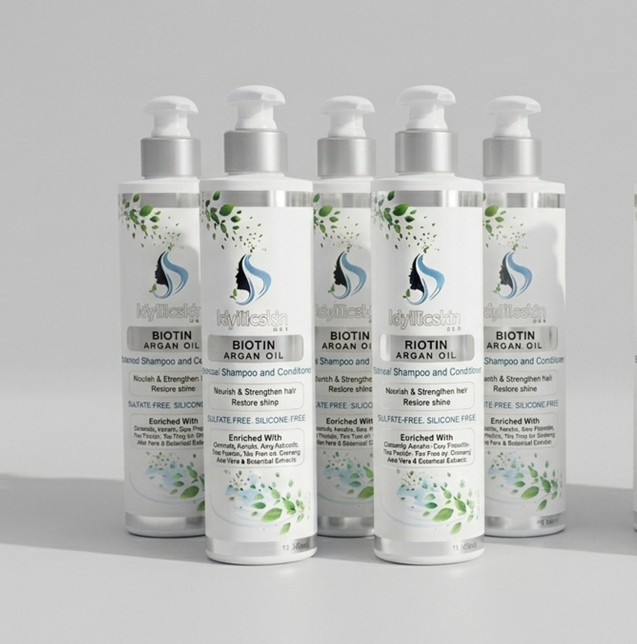 Clearance-3for $9.9-Biotin Argan oil shampoo and conditioner 2in1, 10 oz bottle
