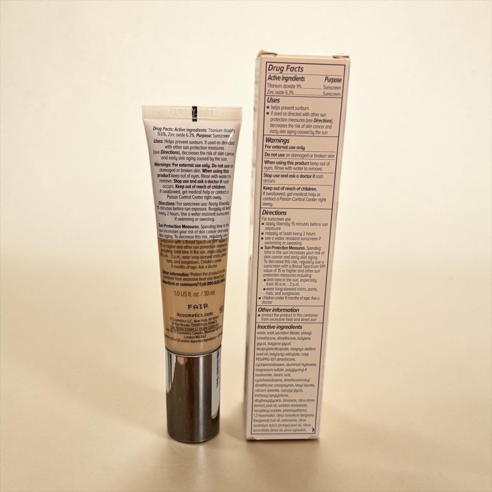 NIB~ It Cosmetics Bye Bye FAIR Foundation Full Coverage 1.0 oz Full Coverage