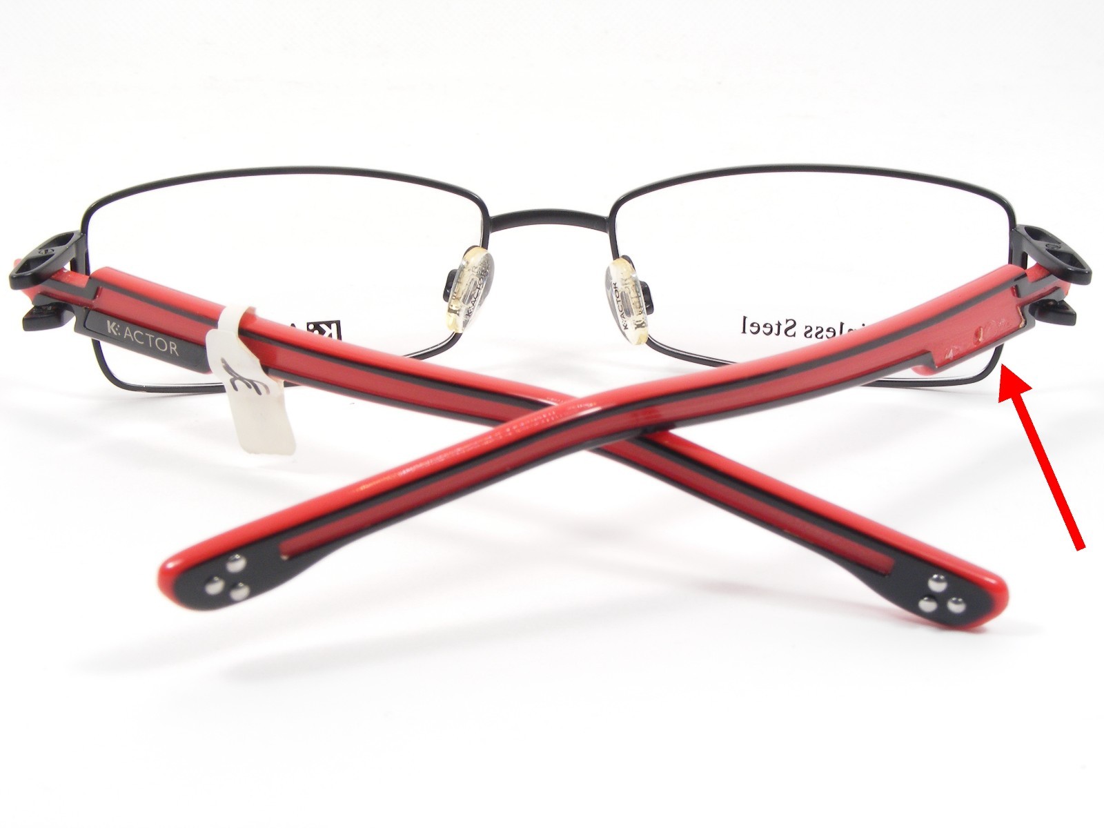 “READ” K-ACTOR KV2033 52 BLACK /RED UNIQUE RARE EYEGLASSES GLASSES 54-17-135mm