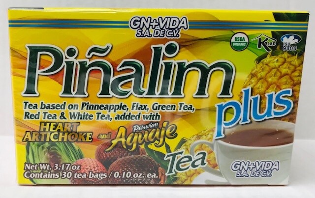 2 PACK Te Pinalim Plus GN+Vida Tea Piñalim Pineapple Diet 60 bags 60 days supply