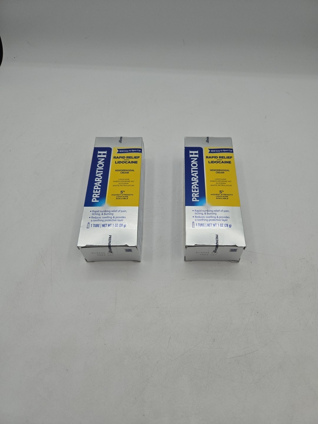 LOT OF 2 Preparation H Rapid Relief with Lido Hemorrhoid 1oz EXP12/2025+ Free