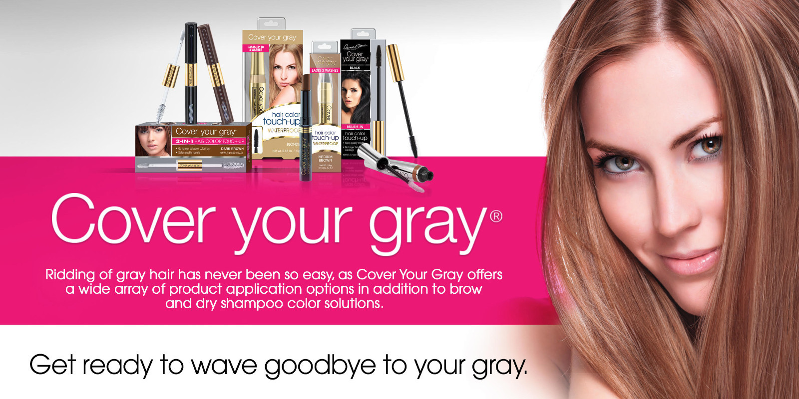 Cover Your Gray Brush-in Instant Touch Up Hair Color (Choose from 8 shades)