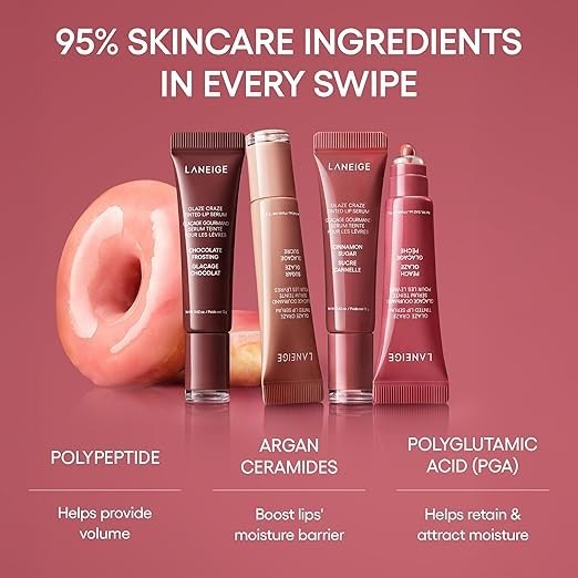 LANEIGE Glaze Craze Tinted Lip Serum: Hydrating, Lip Barrier-Boosting, Softening