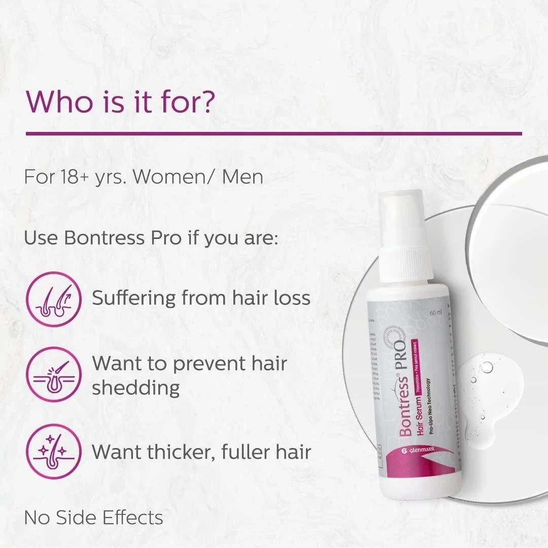 Glenmark BONTRESS Pro Hair Serum, 60 ml Pro -Lipo Neo Technology