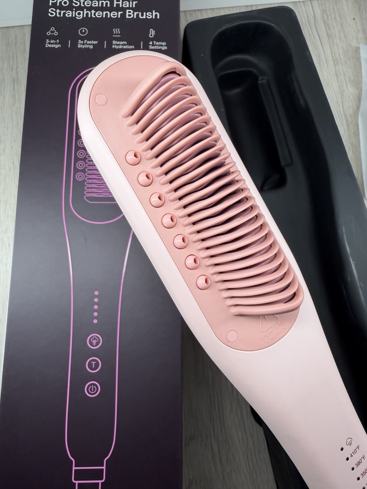 Wavytalk Pro Steam Hair Straightener Brush, Steamline Pro 3 in 1 Straightener