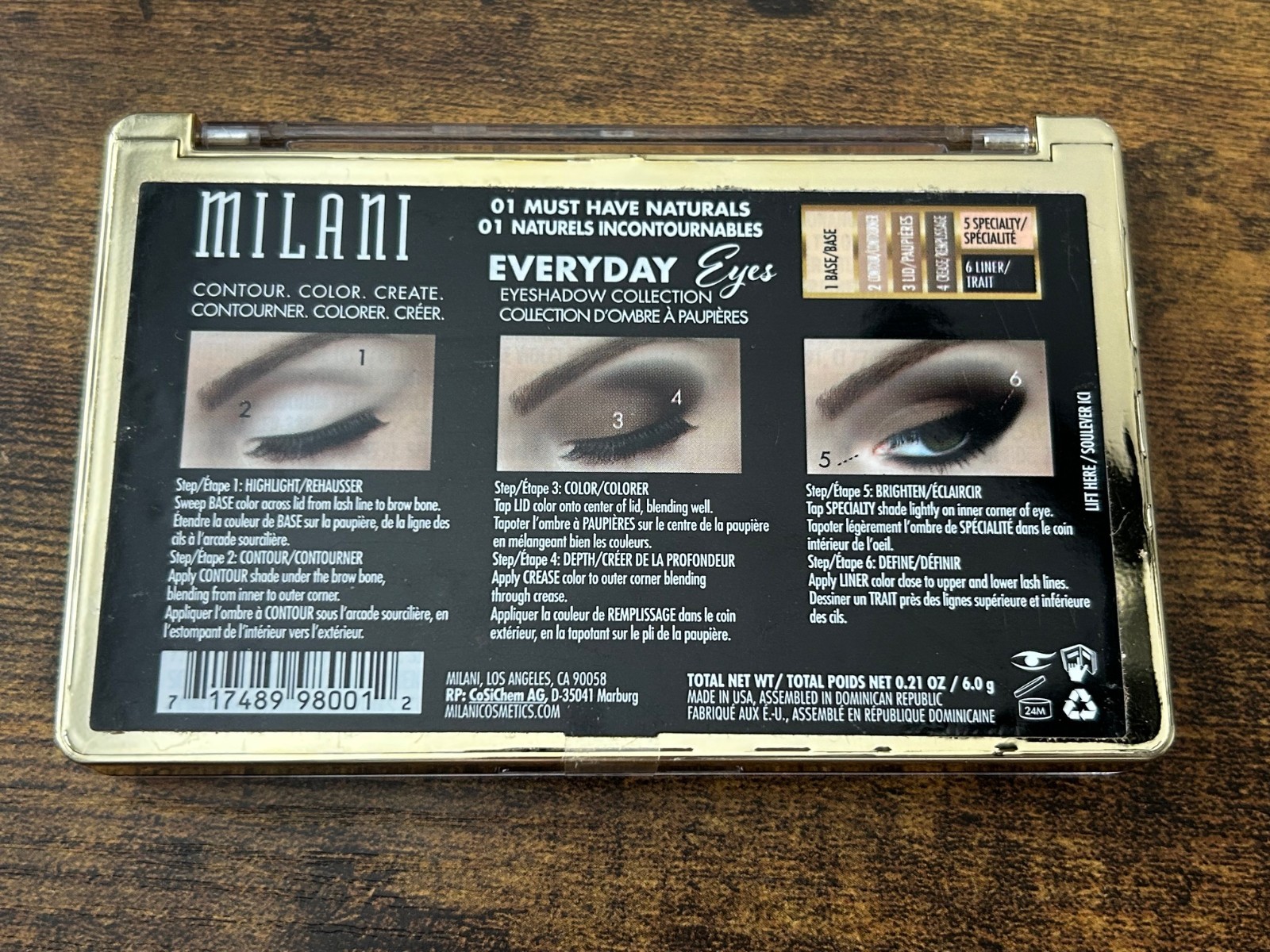 Milani Everyday Eyes Eye Shadow Palette, 01 Must Have Naturals, New Sealed