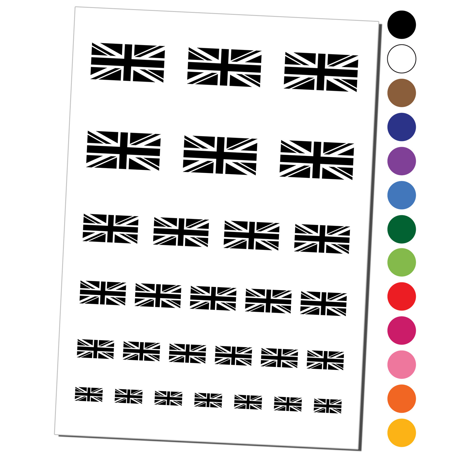 United Kingdom Flag Union Jack Temporary Tattoo Water Resistant Set