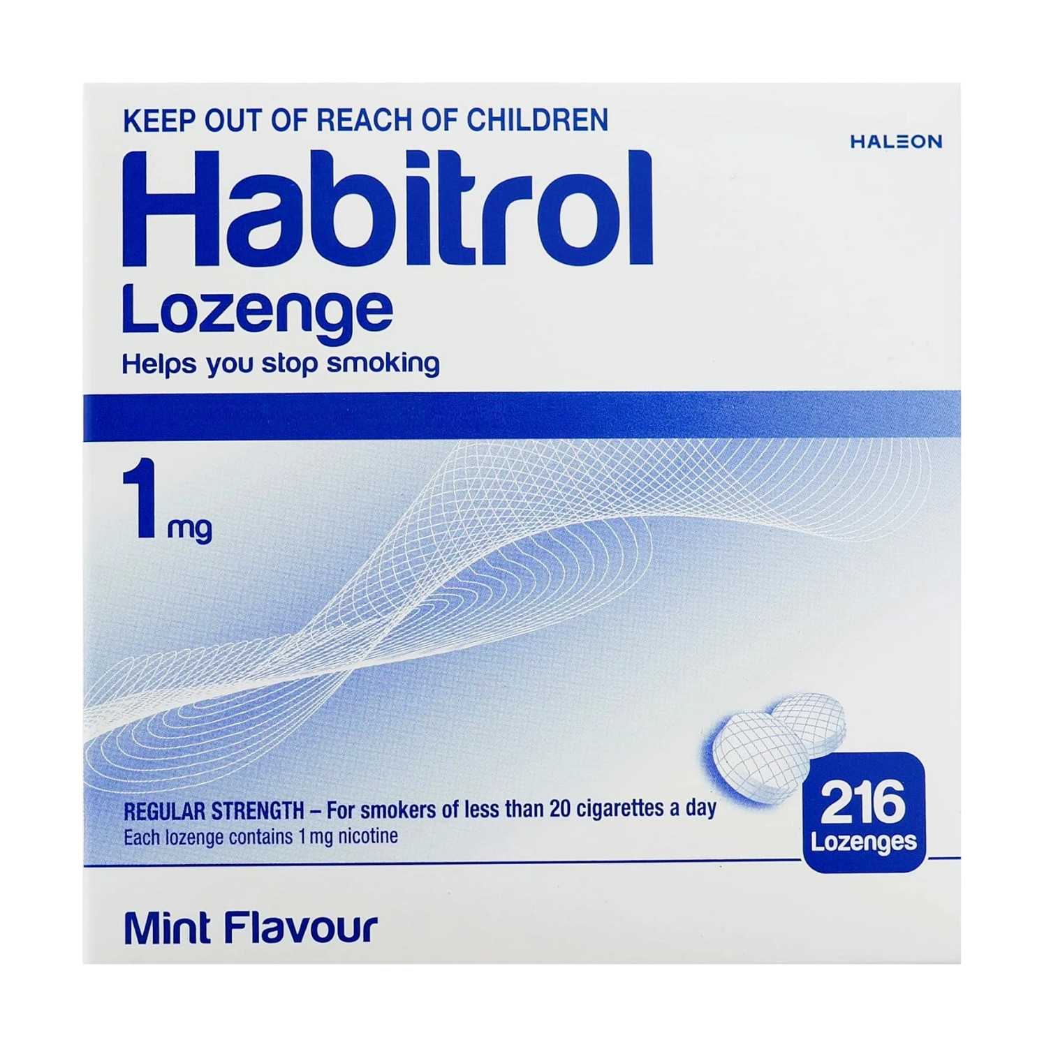 Habitrol Nicotine Lozenges 1mg Mint 216ct Sugar Free – Stop Smoking Aid