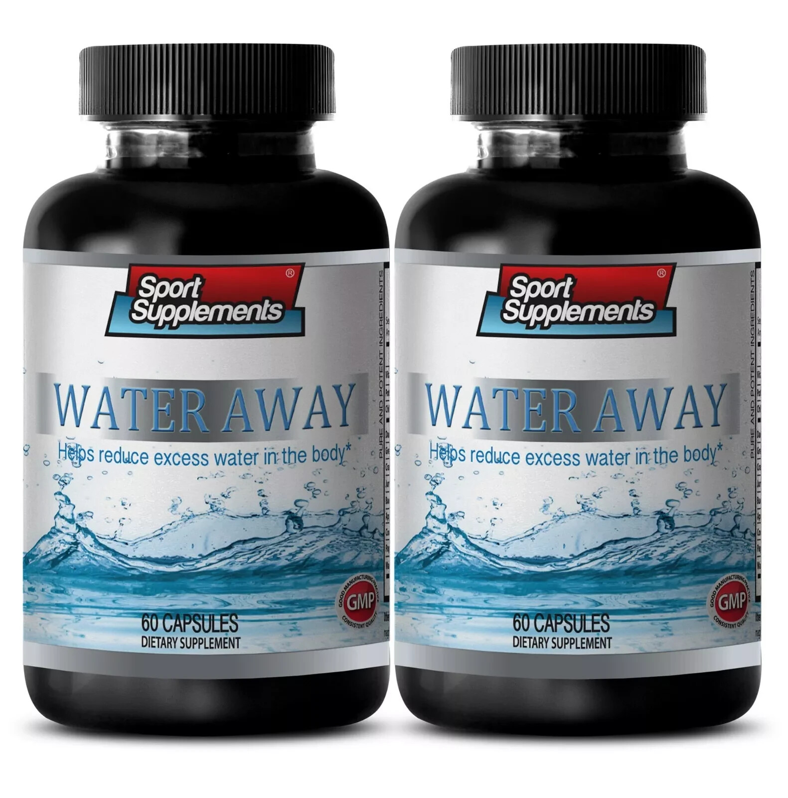 Hydration Balance – WATER AWAY PILLS – Refreshing Feel 2 Bottles 120 Capsules