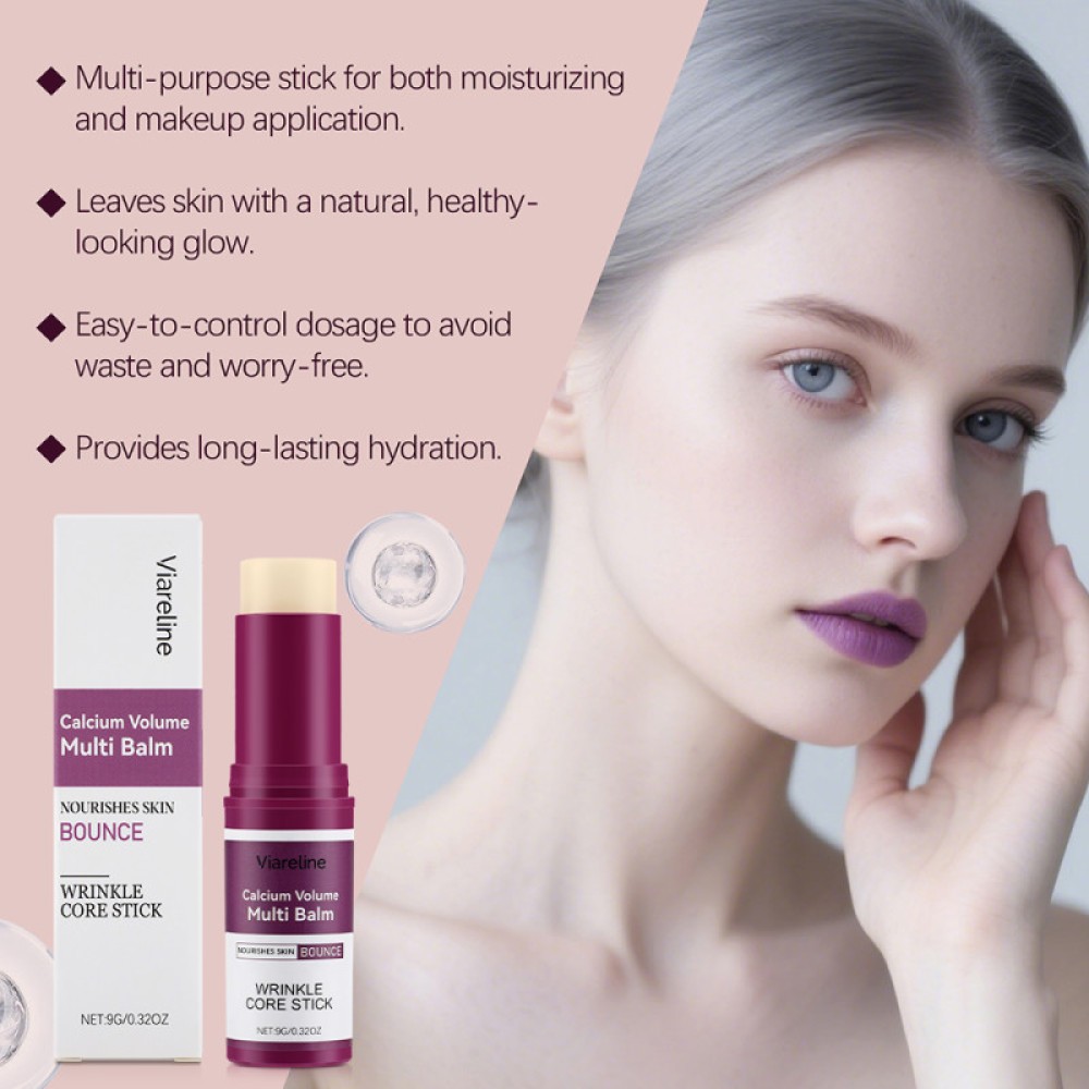 2 Pack Calcium Volume Multi Balm, Wrinkle Core Stick, Hydrating Firm, Anti-aging
