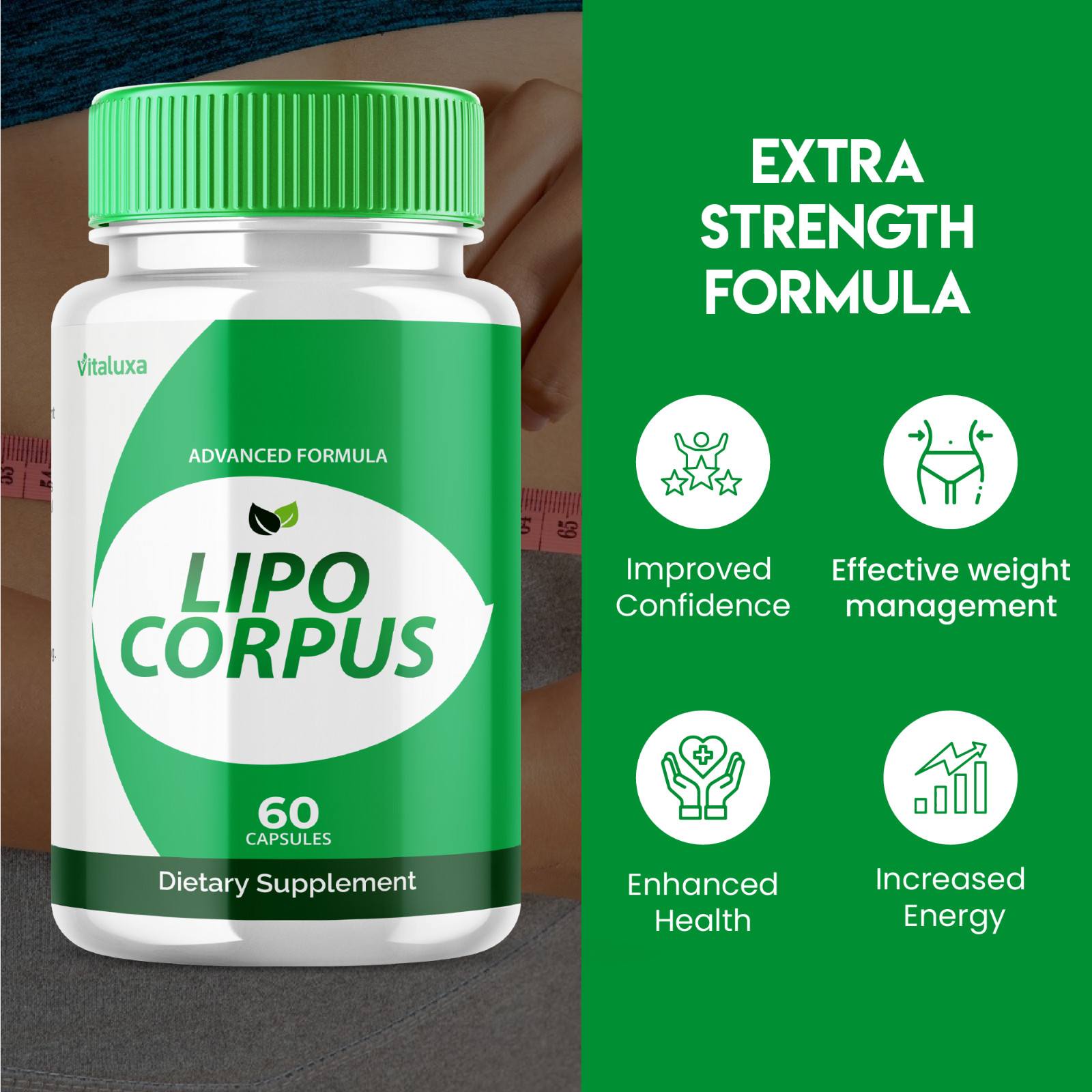 (5 Pack) Lipo Corpus, Official Formula for a Fit and Healthy Body (300 Capsules)
