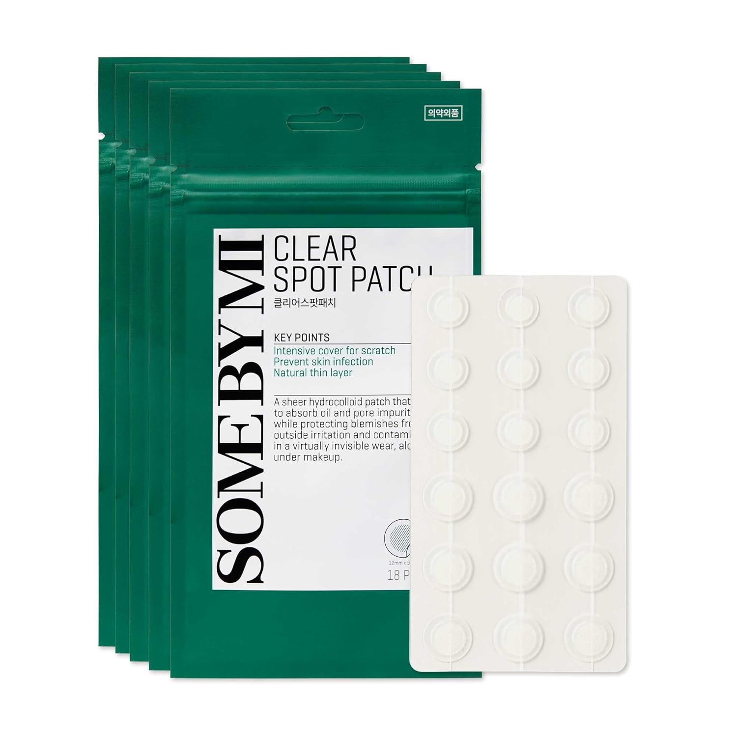 SOME by MI 30 Days Miracle Clear Spot Patch – Pack of 5, 90 Counts, 2 Size(10Mm