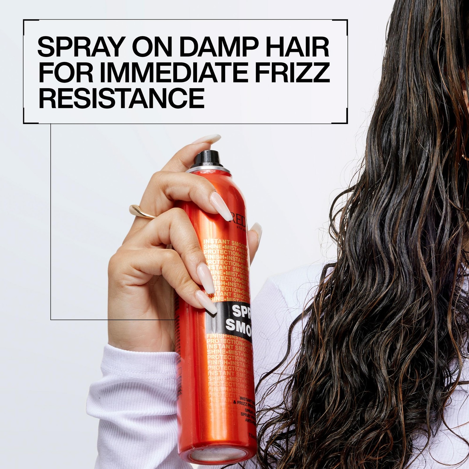 Hair Spray Anti Frizz Heat Protection Smooth 2 Oz Orange Redken Control Instant