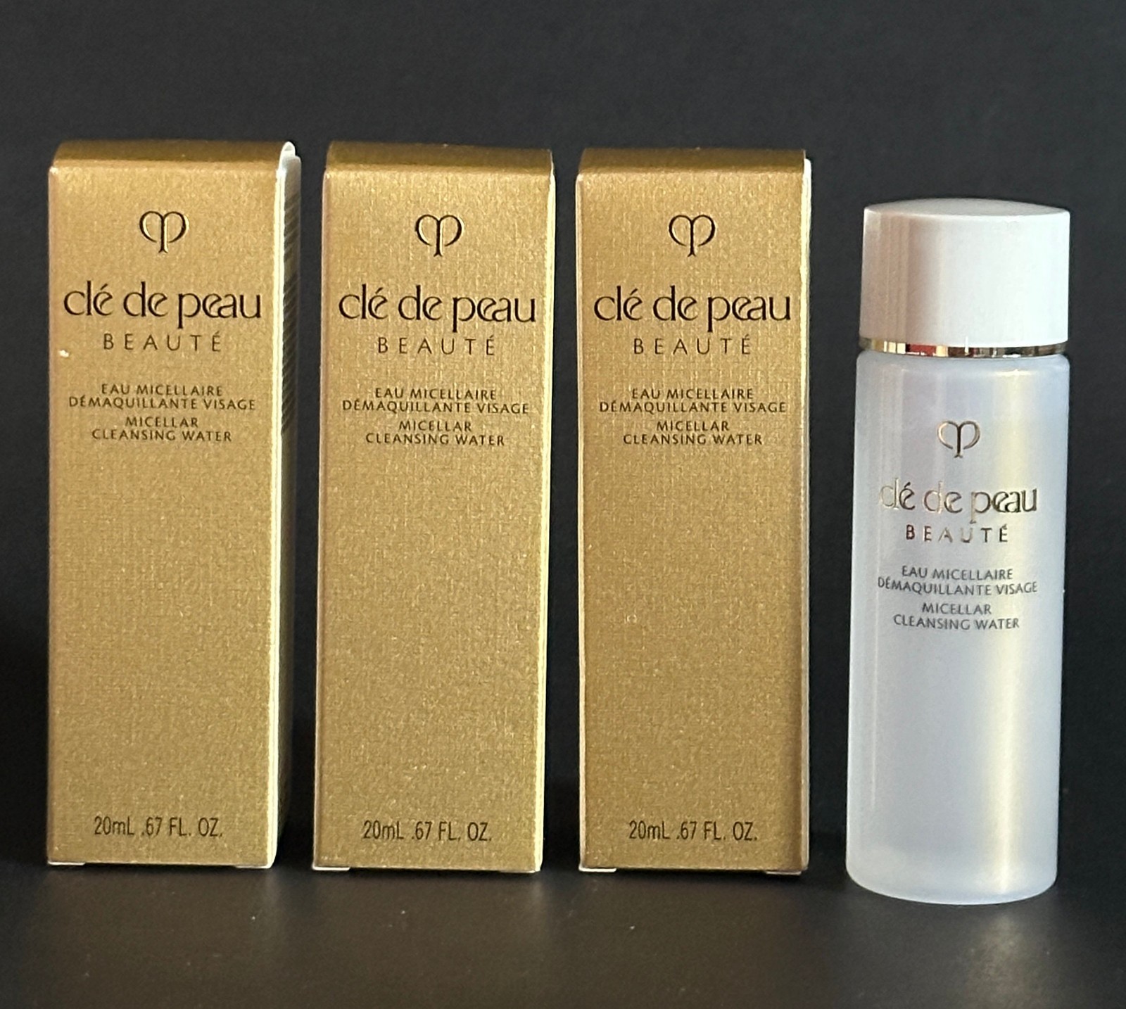 Shiseido Cle De Peau Micellar Cleansing Water 20ml / 0.67 oz each lot x3 travel