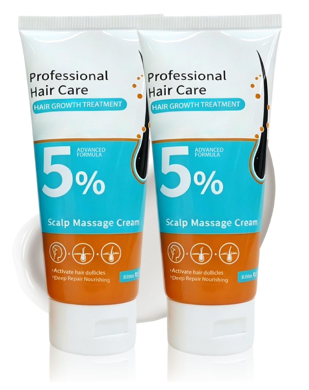 2Pcs 5% Hair Growth Scalp Massage Cream,Anti-Hair Loss with Rosemary Biotin….