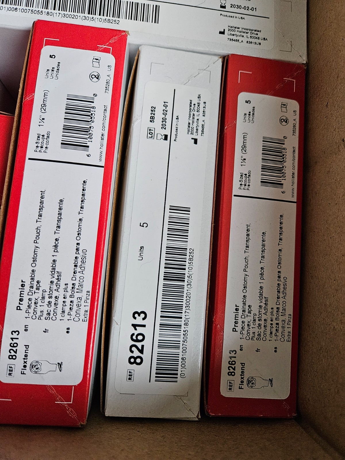 LOT 12 BOXES – Hollister 82613 Convex Ostomy Pouch 1 1/8″ Flange 29mm EX 2029-30