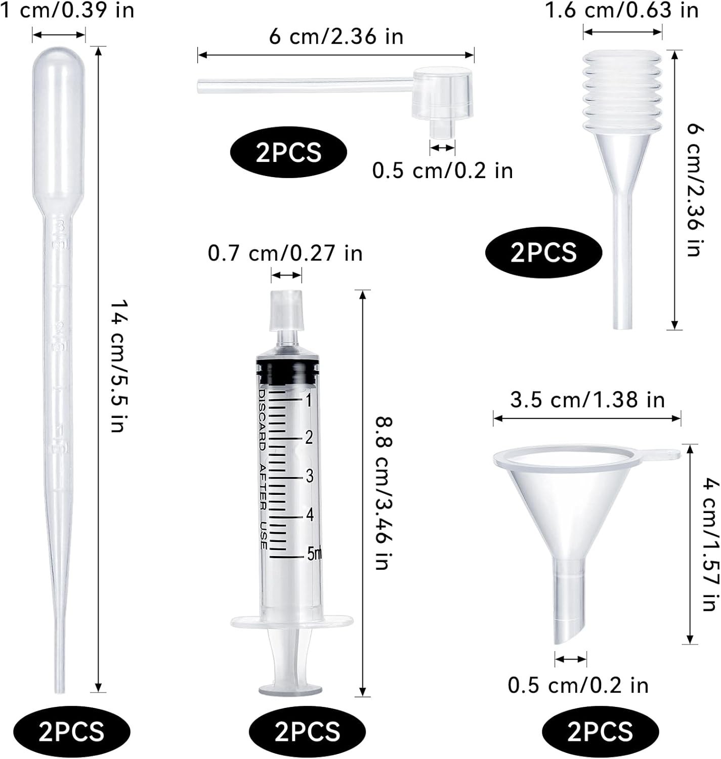 Premium 10Pcs Perfume Refill Tool Kit,Plastic Perfume Dispenser Transfer Tools,T