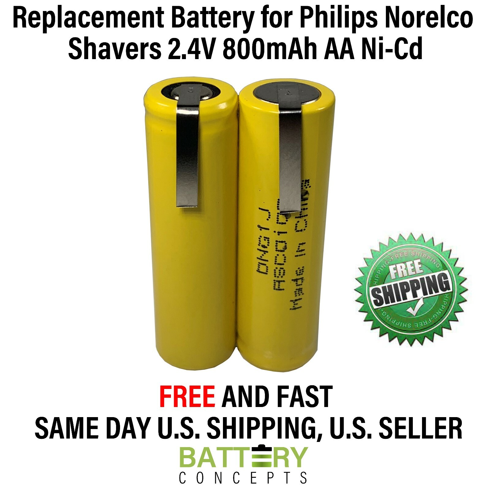 Philips Norelco 7775X Electric Shaver Rechargeable Battery 2.4V 800mAh AA NiCd