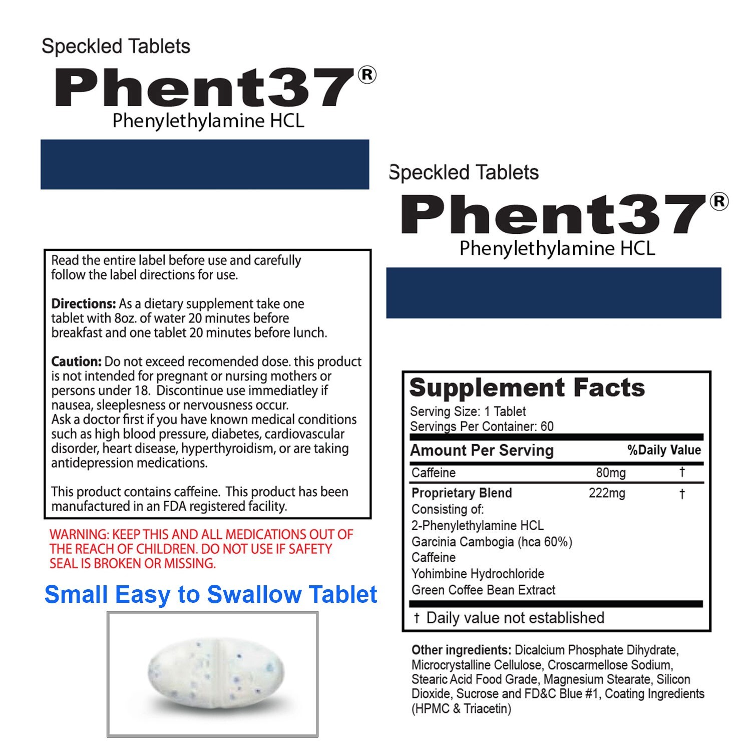 1 Bottle – Phent37 – Diet Pills Fat Burner, Weight Loss Formula