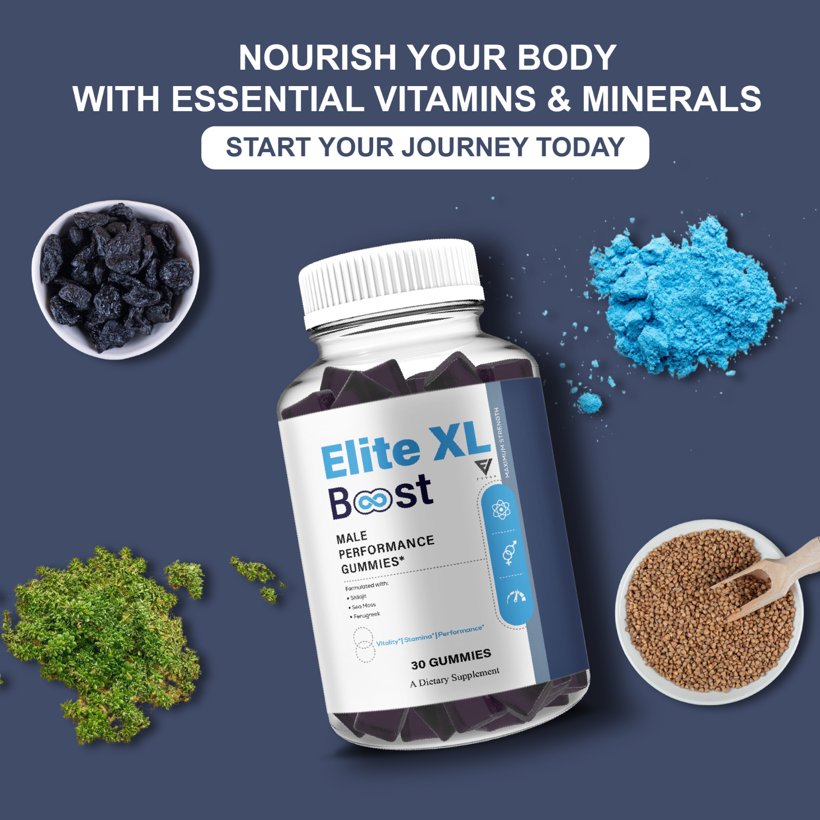 (2 Pack) Elite XL Boost Gummies, EliteXL Boost Male Performance (60 Gummies)