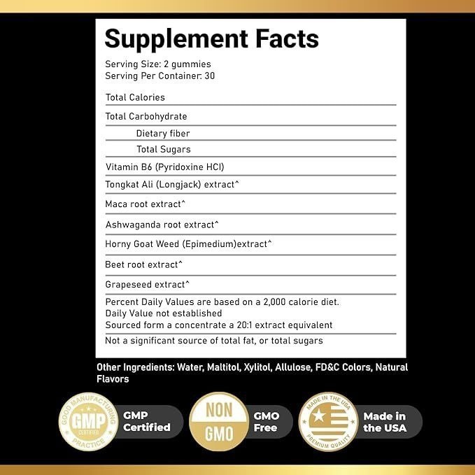 NEW Alpha Bites Gummies AlphaBites Max Performance Gummy (1 Month Supply)1-3PCS