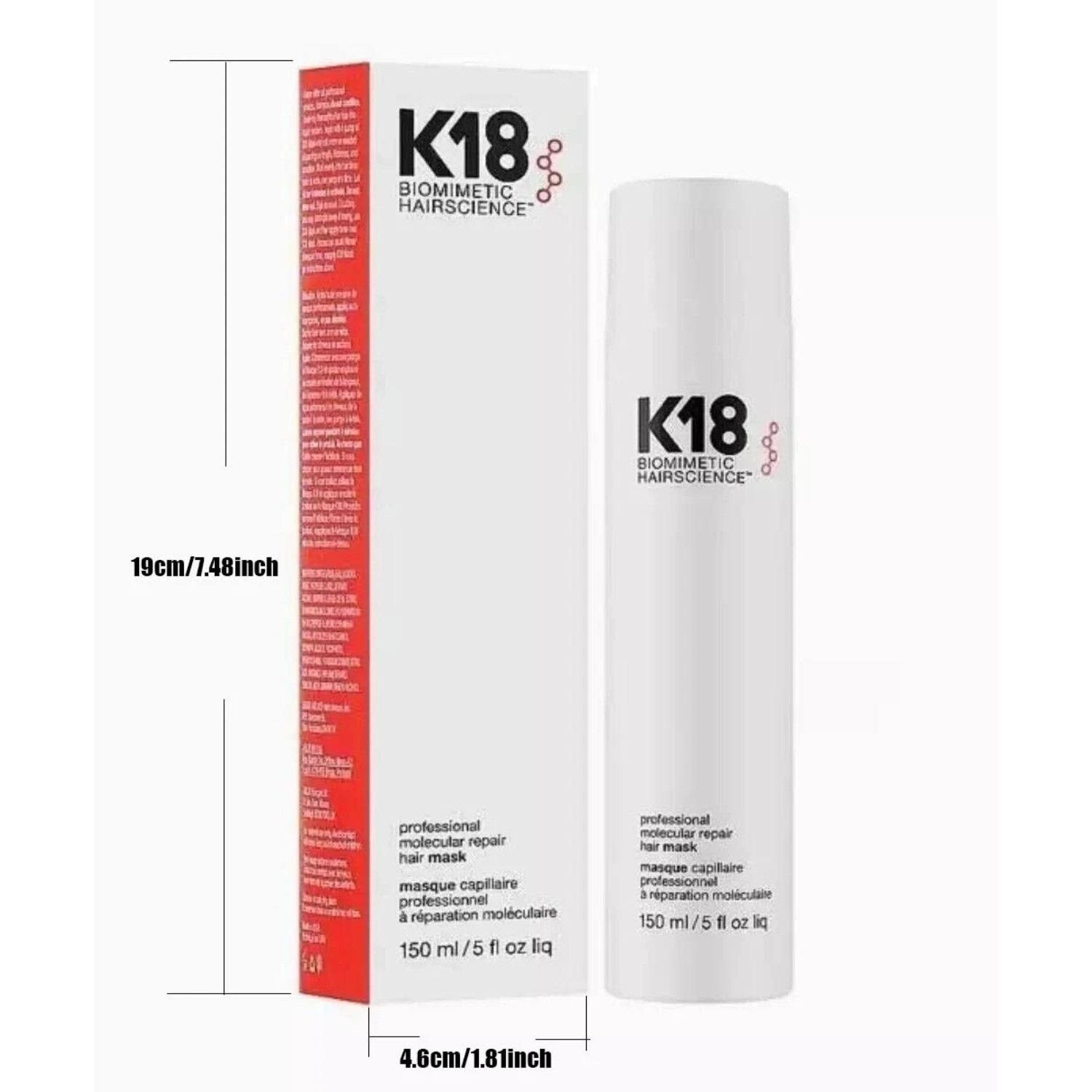 K18 Leave In Molecular Repair Hair Mask Biomimetic Hairscience 150 ML Sealed