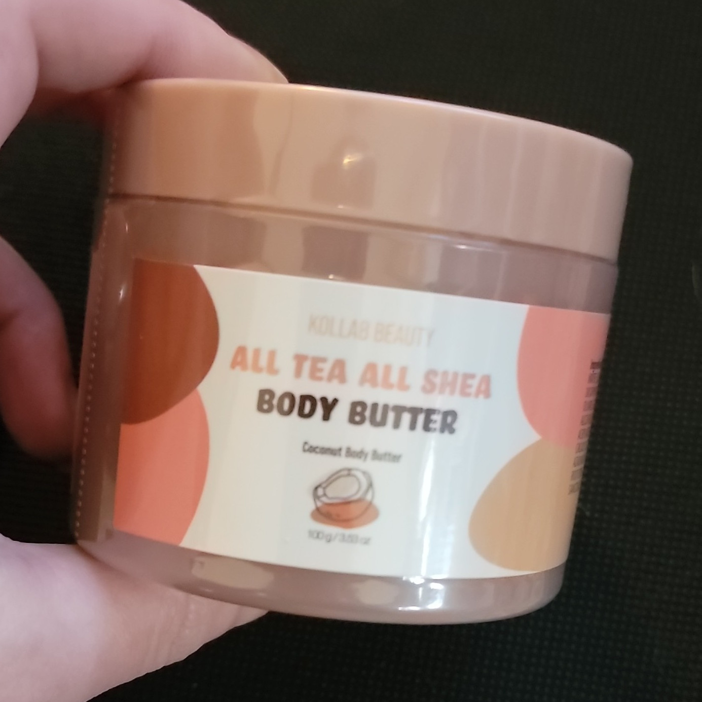 Kollab Beauty All Tea All Shea Coconut Body Butter Cruelty-Free 100g 12M